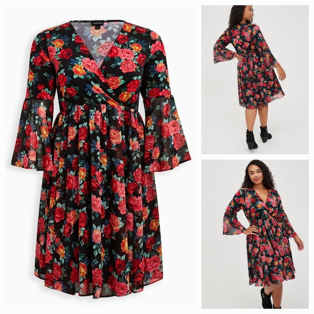 Torrid Mini Surplice Dress